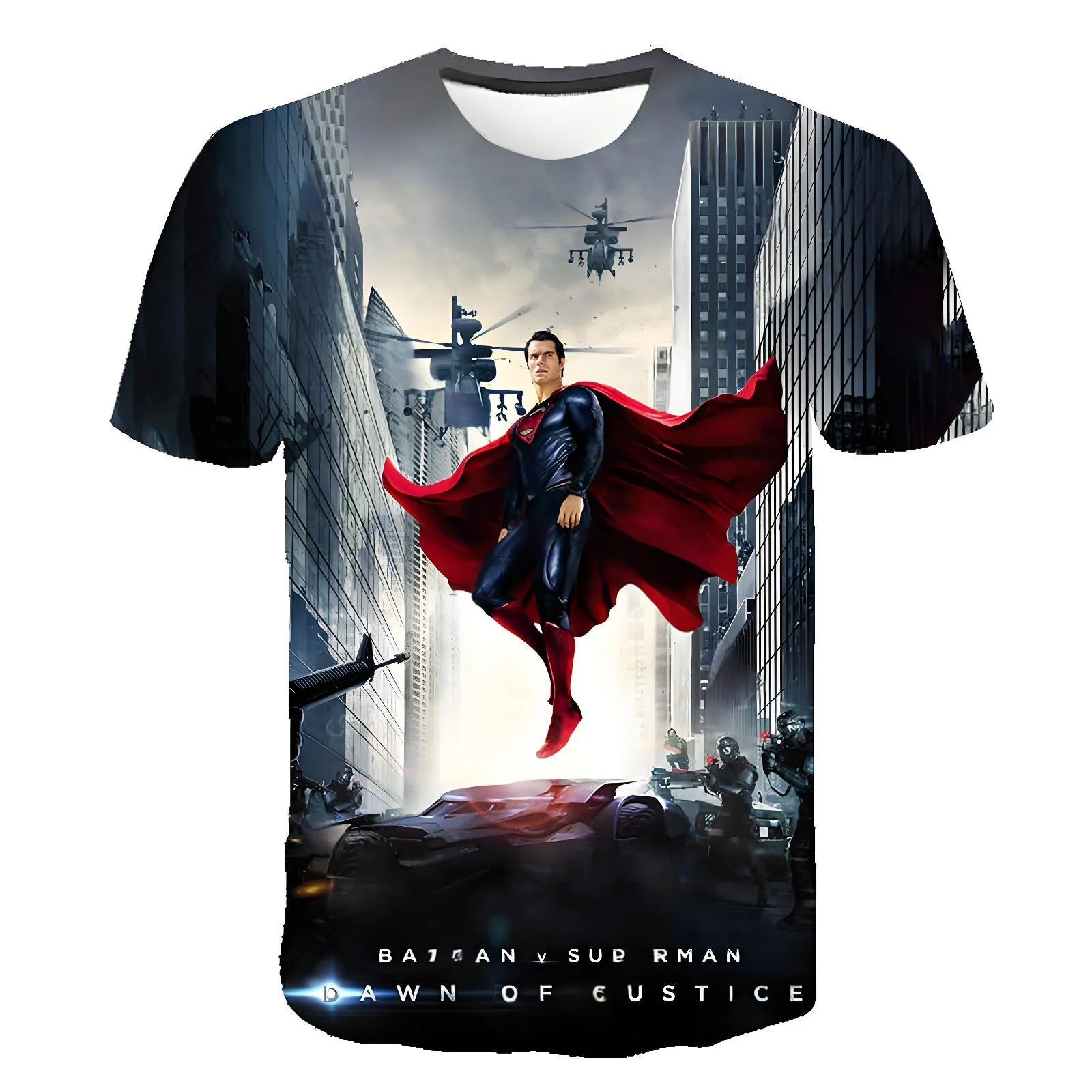 

Summer New SuperHero Superman Men And Women Children's 3d Printed T-Shirt Children's Summer Fashion Short Sleeved T-Shirt Tops