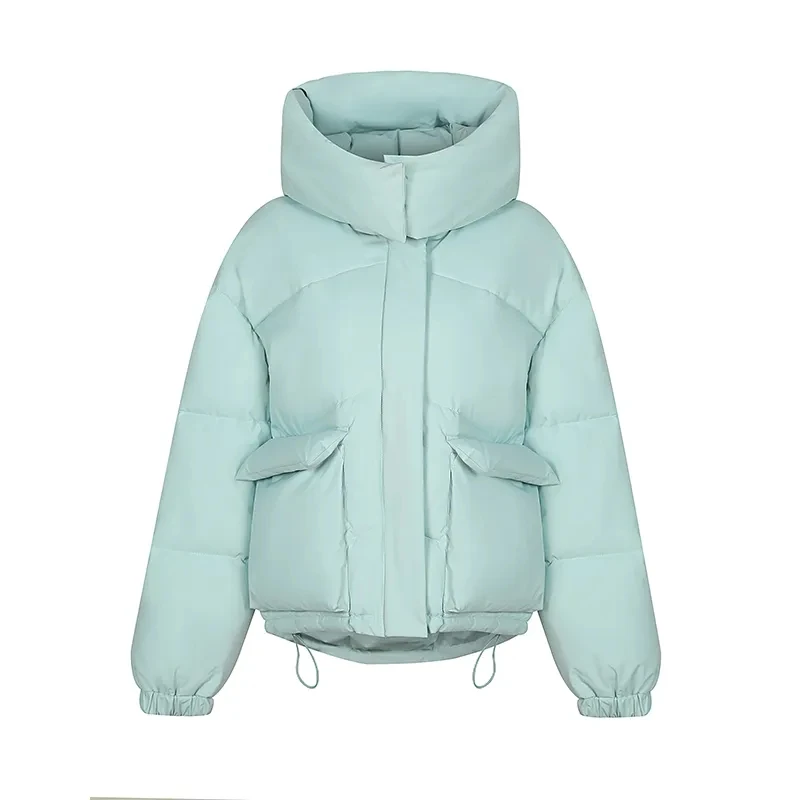 2023 Nieuwe Capuchon Parka \'S Donzen Katoenen Jas Vrouwen Streetwear Rits Winter Katoenen Jas Vrouw Dikker Warm Grote Zak Puffer Jac