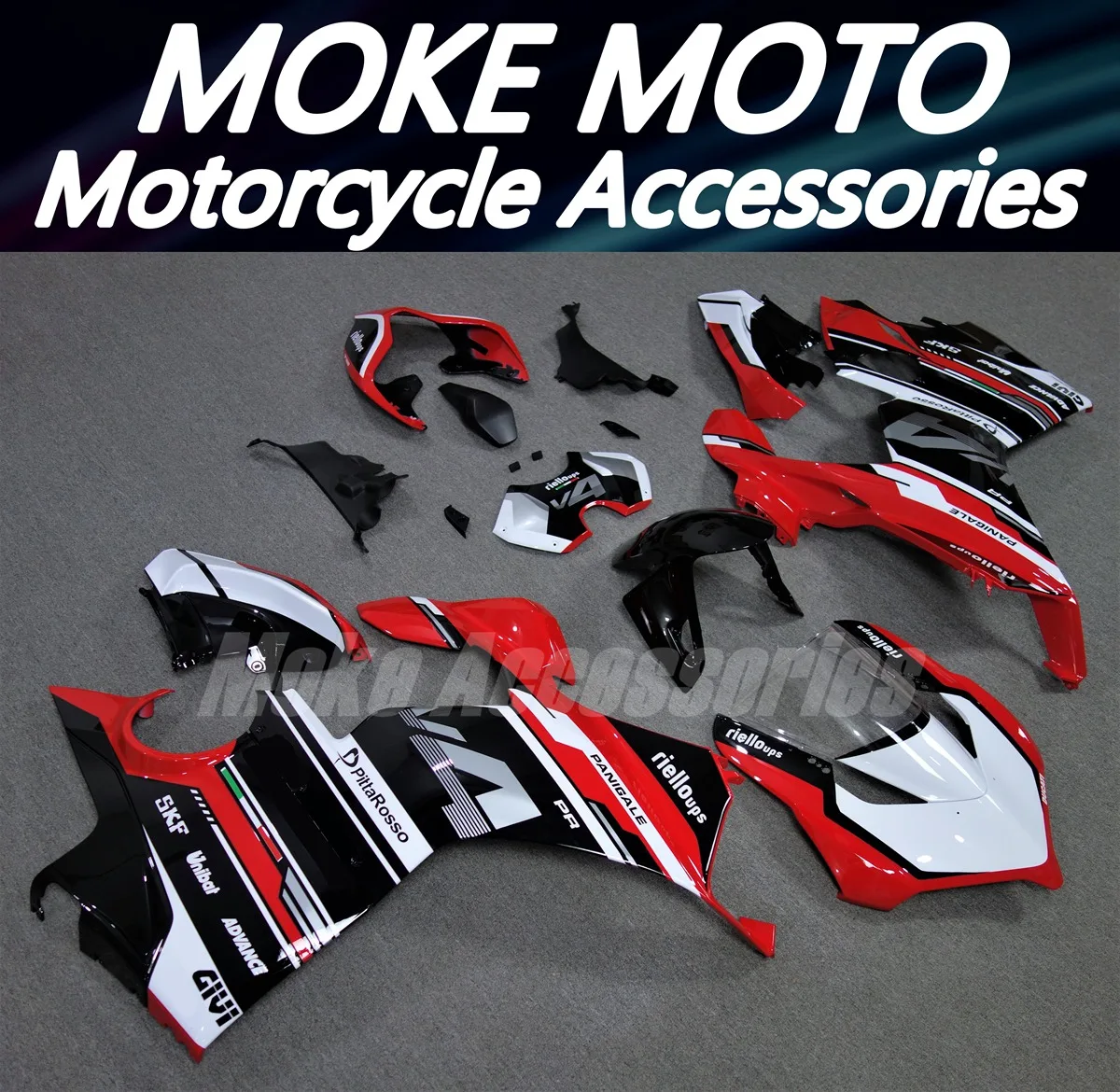 

Fairings Kit Fit For Panigale V4 V4S 2018 2019 2020 Bodywork Set 18 19 20 Abs High Quality Injection Red White Blue