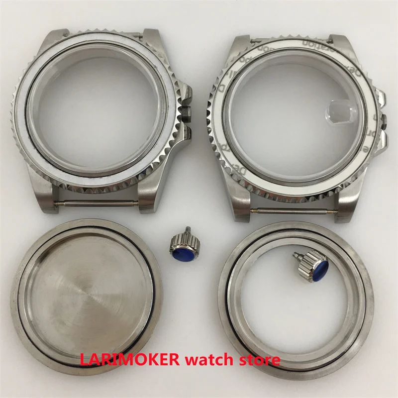 BLIGER 38/40/43mm Silver case Sapphire Glass Fit NH34 NH35 NH36 ETA2824 PT5000 Miyota 8205 8215 821A Mingzhu DG2813 3804 Movemen