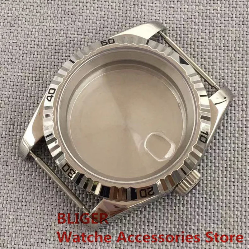 

BLIGER 39mm Stainless Steel Silver Watch Case With Fluted Bezel Sapphire Glass Fittings NH35NH36NH37NH39 ETA2824PT5000 Movement