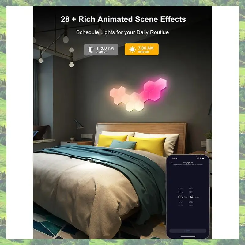 

A59Z-RGB Smart Light Board Smart Light Board Hexagonal Lamp Indoor Atmosphere Wall Lamp Night Light For Game Room(A)