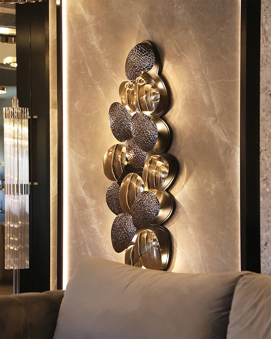 

Modern hotel wall lamp metal bedside gold design simple Nordic wall lamp suitable for bedroom living room dining room