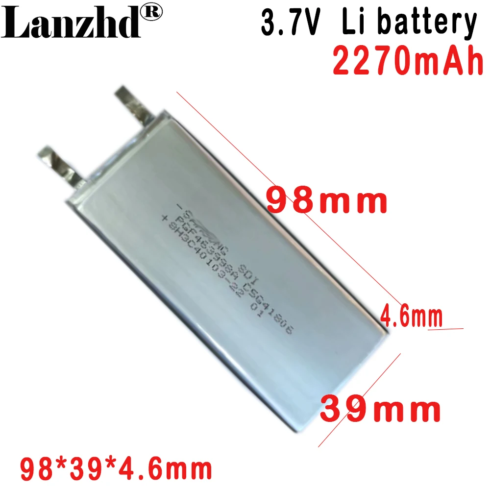 463998 3.7V Li Polymer Lithium Battery 2200MAH Suitable for mobile phone built-in power laptop 98*39*4.6mm