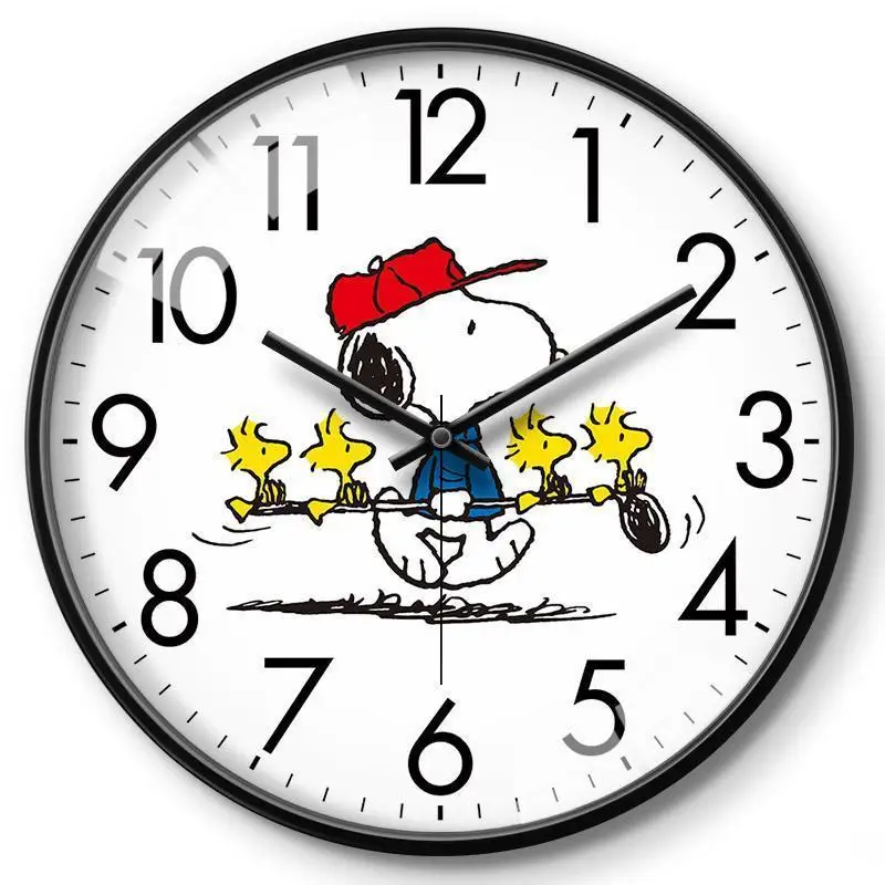 Neue Snoopy Niedliche Wanduhr Quarzuhr Heim-Animations-Cartoon Wohnzimmer Restaurant Kinderzimmer Dekoration Lernuhr