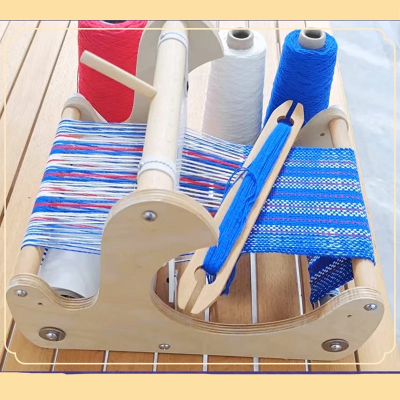 Solid Wood Mini Loom for DIY Hand Weaving Craft High Quality Birch Eco‑Friendly Durable Portable Handloom Creative Knitting Tool view 4