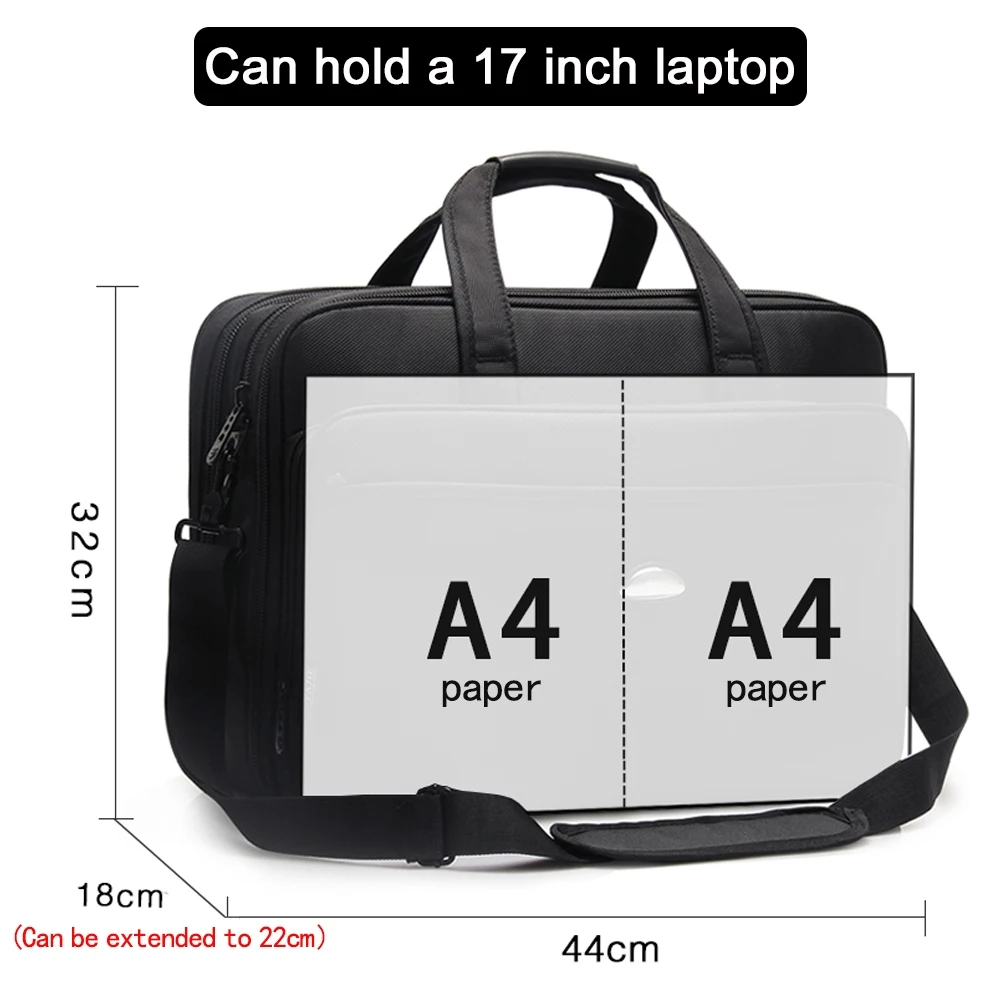 Large Capacity Briefcase Bag Men Business Bag 17 inch Laptop Bag Shoulder Bags Canvas Handbags Notebook Bag Messenger Bags Work