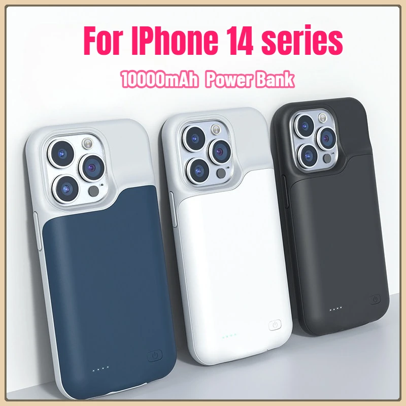 

Чехол-зарядное устройство емкостью 10000 мАч для IPhone 14 Pro Plus Max, зарядная крышка Power Bank