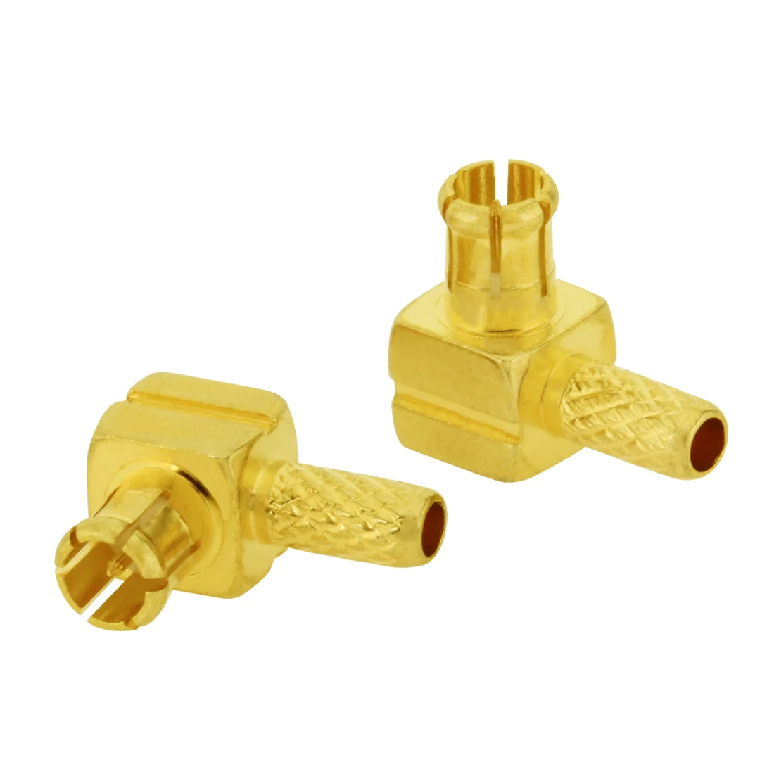 1PC MCX RF Connector Male Plug Right Angle 90-Degree Crimp For  RG58 LMR195 Cable Goldplated  NEW Wholesale