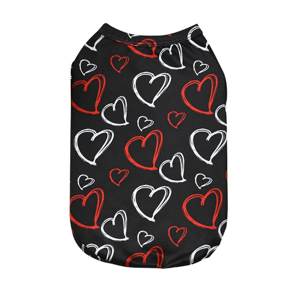 Dog T-Shirts Love Hearts Dogs Clothes Romantic Lovely Doggy Clothes Puppy Pet Vest Puppy Costume Ropade Perro