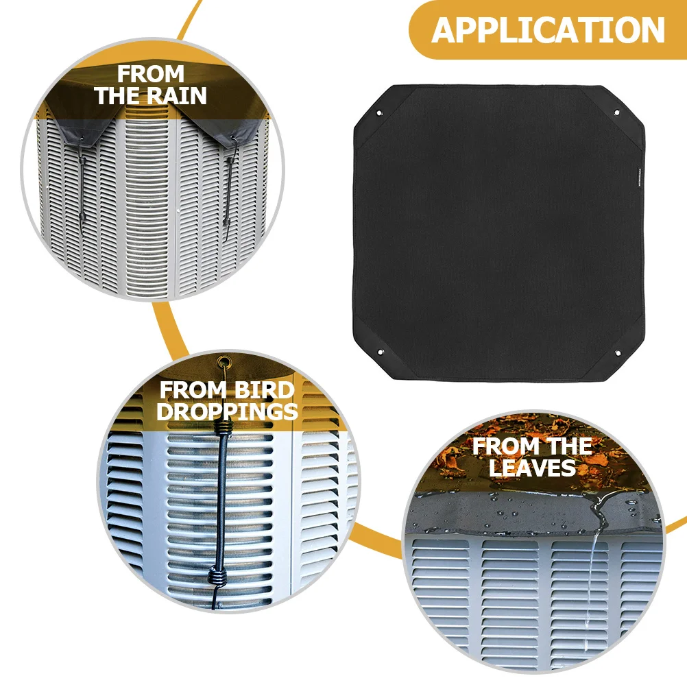 

Universal Air Conditioner Cover for Outside Units with Elastic Ropes Protection Against Rain Snow Ice and Dust Outdoor Ac Unit