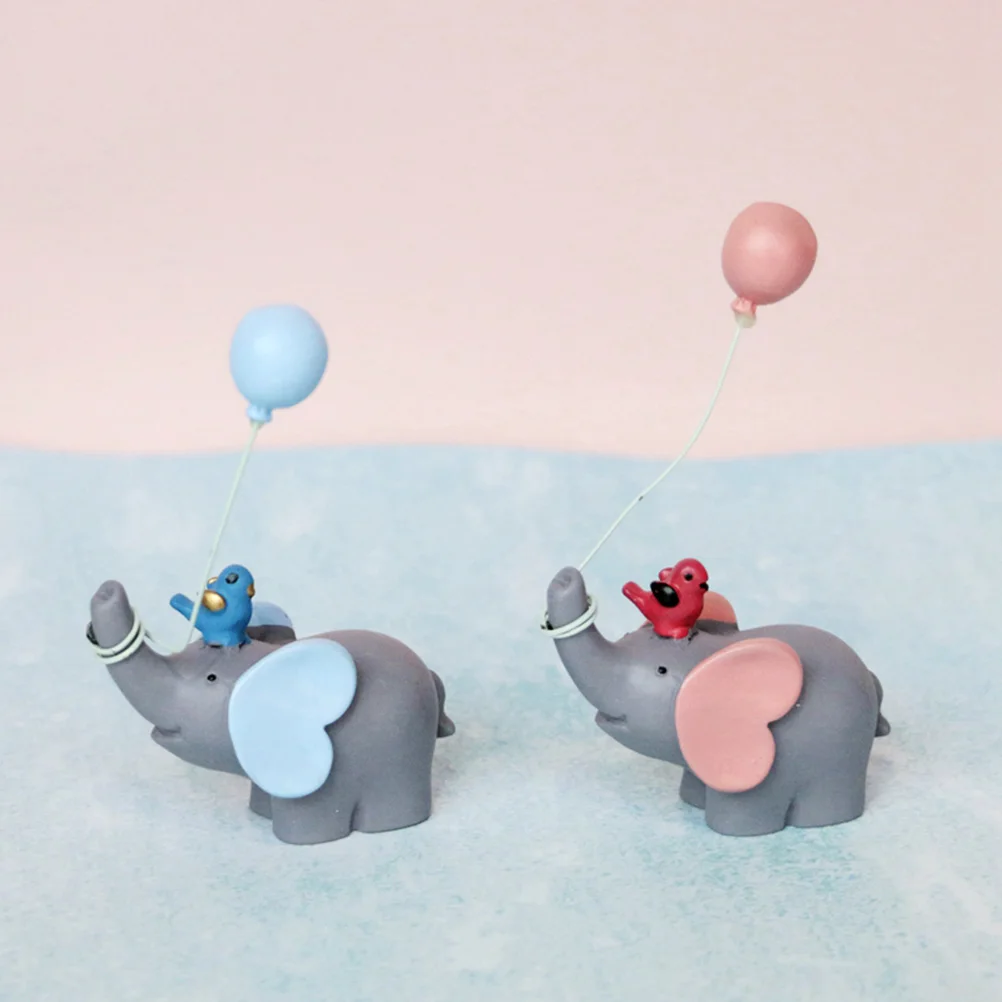 

Elephant Cake Decoration Resin Ornament Non Toxic Safe Balloon Design Lovely Car Decor Bedroom Decor Desk Ornament Wedding Cake