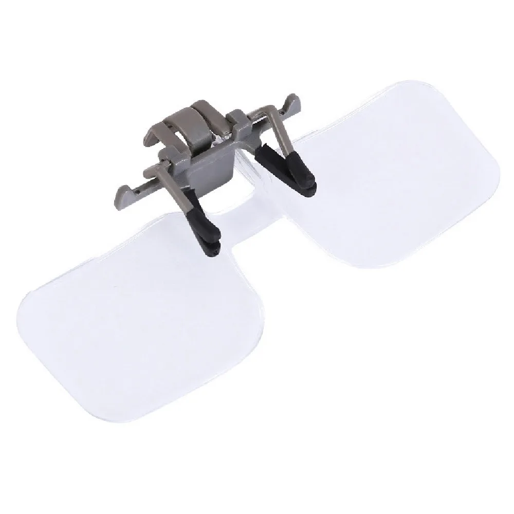 2X Magnification Head-mounted Magnifier Acrylic Optical Lens HD Clip-on Magnifying Glass Multifunctional Detachable