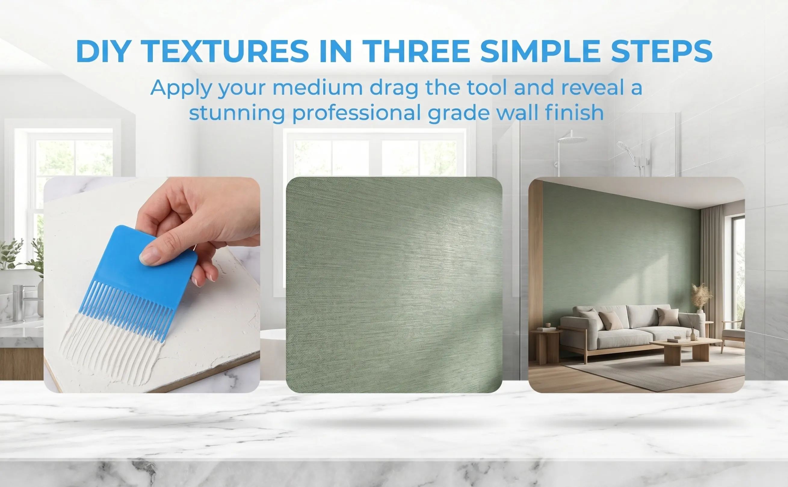 4Pcs Texture Paint Comb Tool Fine Tooth Brush Linen Pattern Roller for Drywall Plaster Abstract Painting Texture Supplies