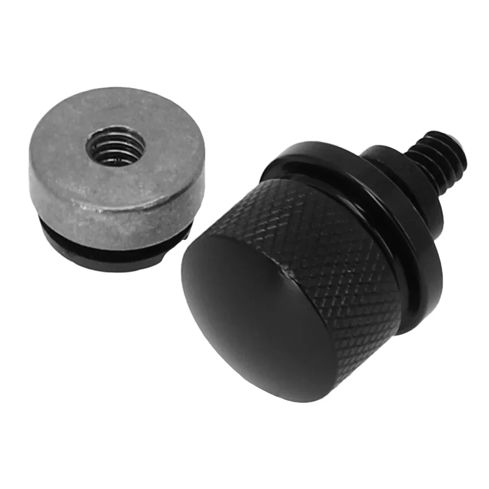 

Brand New Motorcycle Seat Bolt Parts Black+Silver Motorcycle Rear For Seat Bolt Mount Knob Cover Screw Nut Kit
