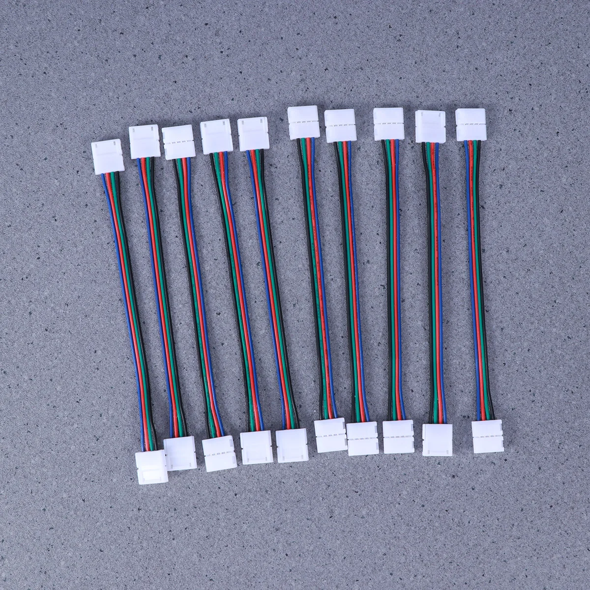 

10 Pcs LED Strip Connector Cable 4 Pin 10mm Double Head Wire Jumper Splice Light Bar Compatible LED Chips 5050 Waterproof Non