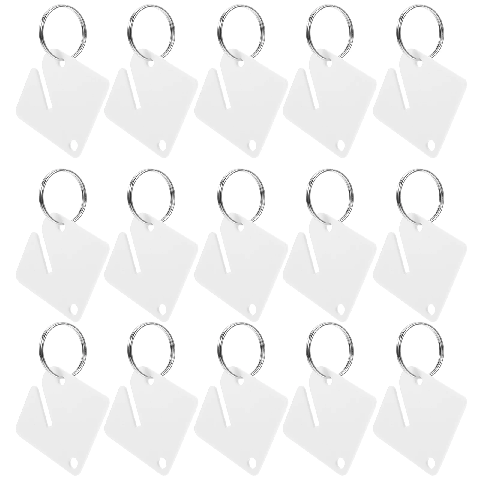 

60 set Acrylic Ring Identify Tag Blank Tag Key Ring Acrylic Blanks Key Tags Labels For Keys Identification Tags For Rental
