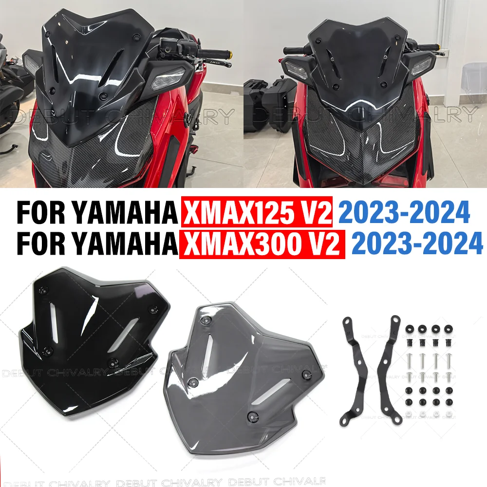 

Motorcycle Sport Screen FOR YAMAHA XMAX300 X-MAX 300 XMAX125 Xmax125 V2 2023 2024 Windscreen Windshield Screen Wind Deflector