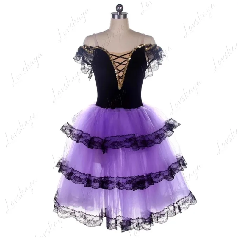 children's-ballet-dress-suspender-clothing-girls-professional-red-gauze-skirt