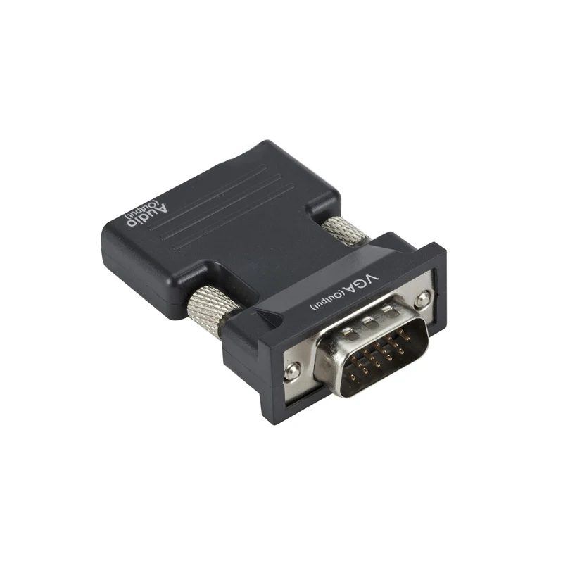 محول أنثى إلى VGA ذكر ، متوافق مع HDMI ، مع محول صوت ، مخرج إشارة 1080 بكسل ، للكمبيوتر الشخصي ، الكمبيوتر المحمول ، الشاشة ، جهاز العرض