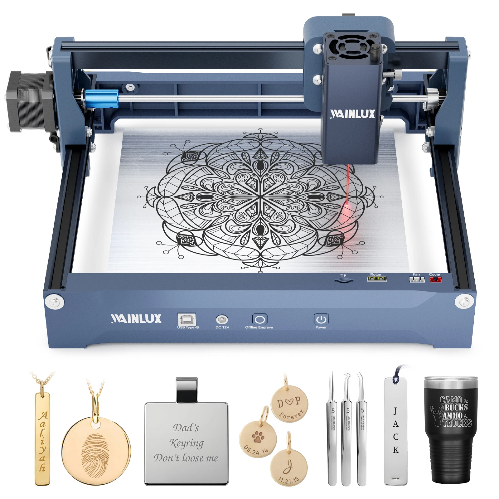 WAINLUX X2 double graveur Laser pour métal 1064nm Laser infrarouge avec Diode 5W 10W pour gravure sur bois zone de sculpture 15x20cm