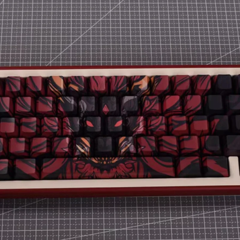 Imagem -02 - Mifuny Red Fire Dragon Tema Keycaps Acessórios Teclado Mecânico Pbt Cherry Perfil Keycap Keycap para Wooting60he Custom 136 Key