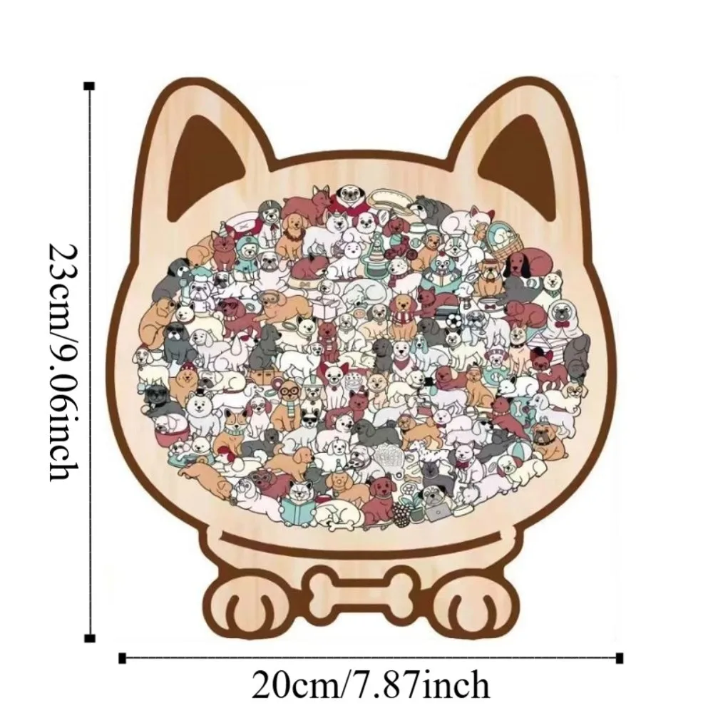 Quebra-Cabeça em Forma de Animal, Quebra-Cabeça de Cão para Educação Infantil, Treinamento de Pensamento, Quebra-Cabeça de Madeira para Decoração de Casa, Quebra-Cabeça Infantil