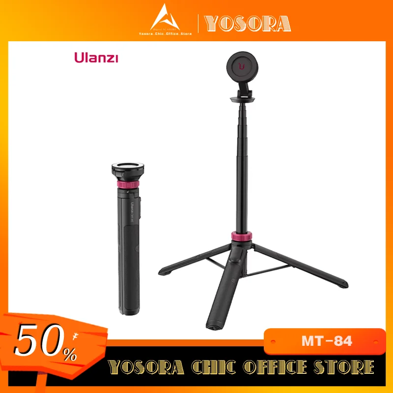 Ulanzi MT-84 Magnetic Selfie Stick Tripod 1.53M Wireless Bluetooth Remote PhoneCustomized Extension Phone Live Streaming Vlog