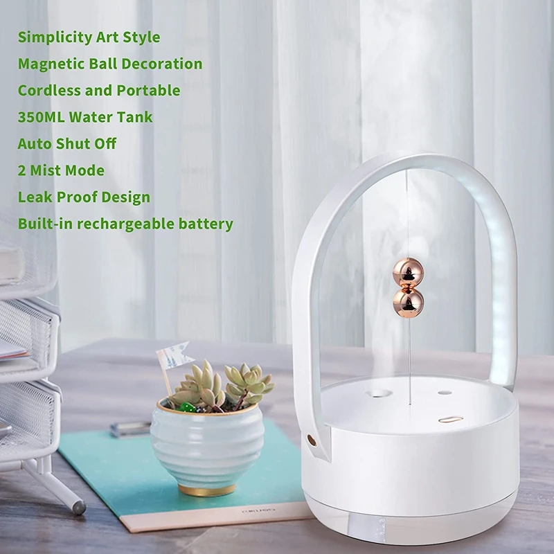Humidifier Portable Desktop Humidifier With Rechargeable Ultra-Quiet Suitable For Bedroom Baby Room Travel