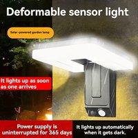 LED Solar Wall Light Outdoor Foldable Garden Lamp Waterproof with Human Body Induction for Garden Atmosphere Decor