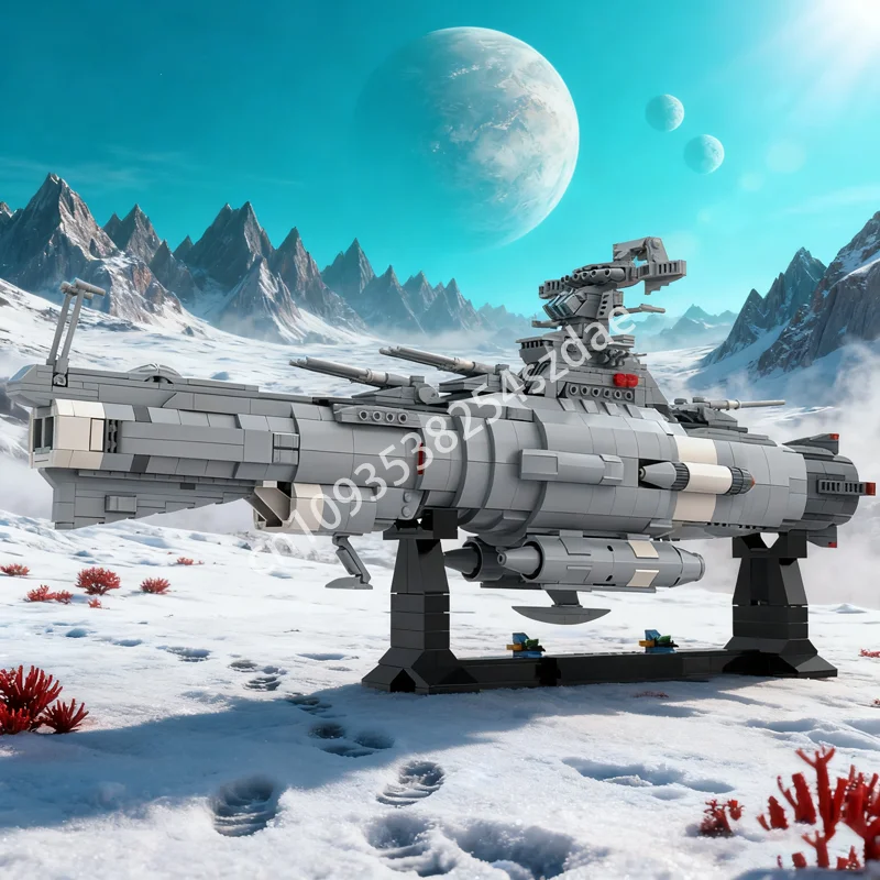 

1347pcs MOC Space Battleship Yamato Star Blazers Model Building Blocks Construction DIY Toys Brick Kids Christmas Gifts Birthday