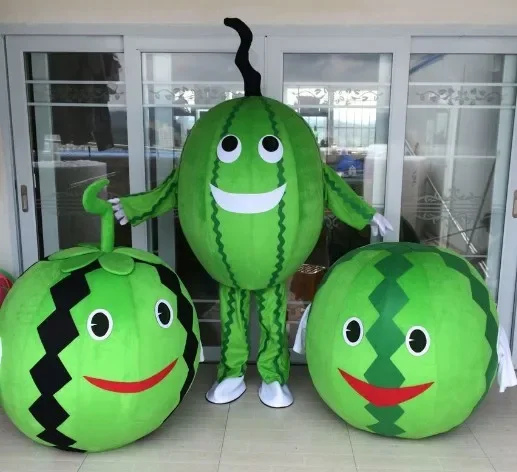 

Hot New Watermelon Fruit Mascot Costume Suit Free Size Fancy Dress Cartoon Character Party Outfit Suit Advertising Clothes