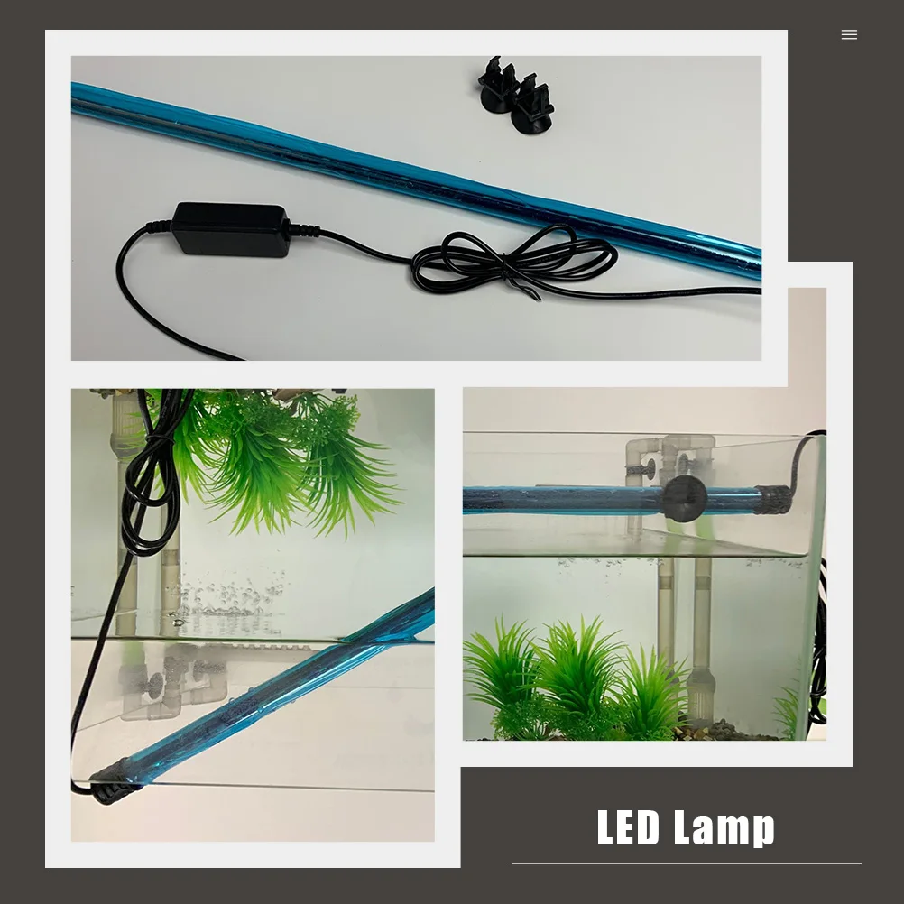 

1Pcs High Brightness LED Fish Tank Light Aquarium Lighting Lamp for Plant Growth Pure White Illumination Home Aquarium Supply