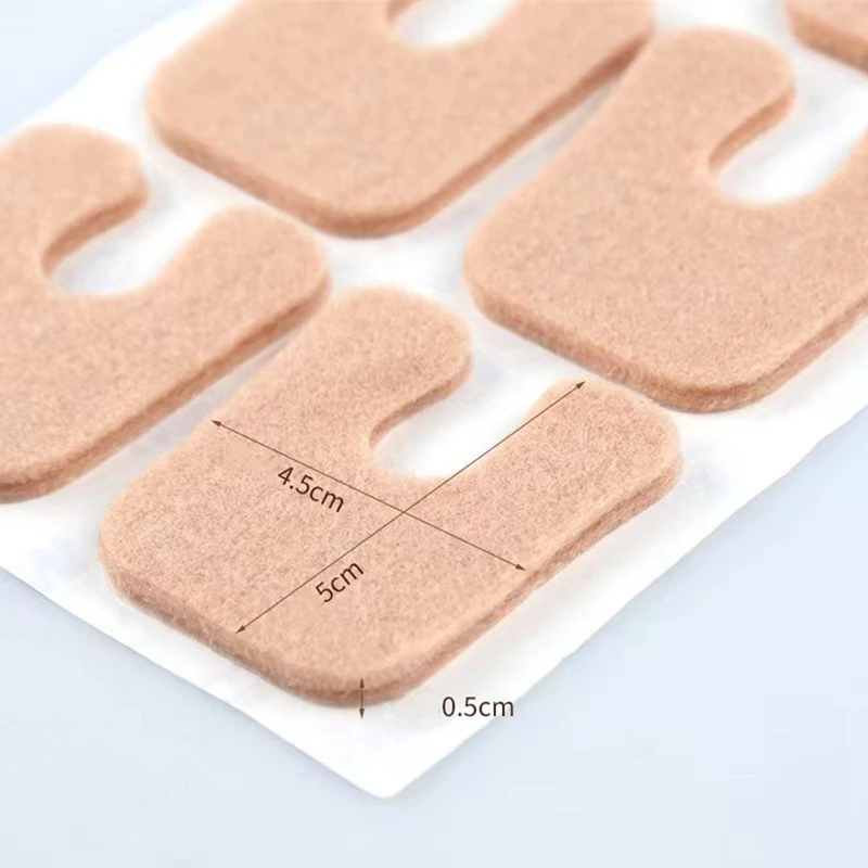 120 шт U-образные фетровые подушечки для мозолей, плюсневые подушечки для ног для облегчения боли, подушечки для предотвращения растирания мозолей