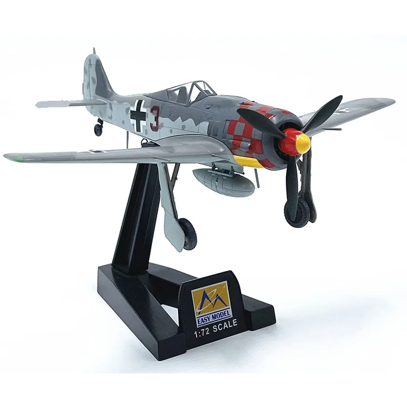 

Diecast German FW190A-6 Militarized Combat Fighter Aircraft Plastics Model 1:72 Scale Toy Gift Collection Simulation Display