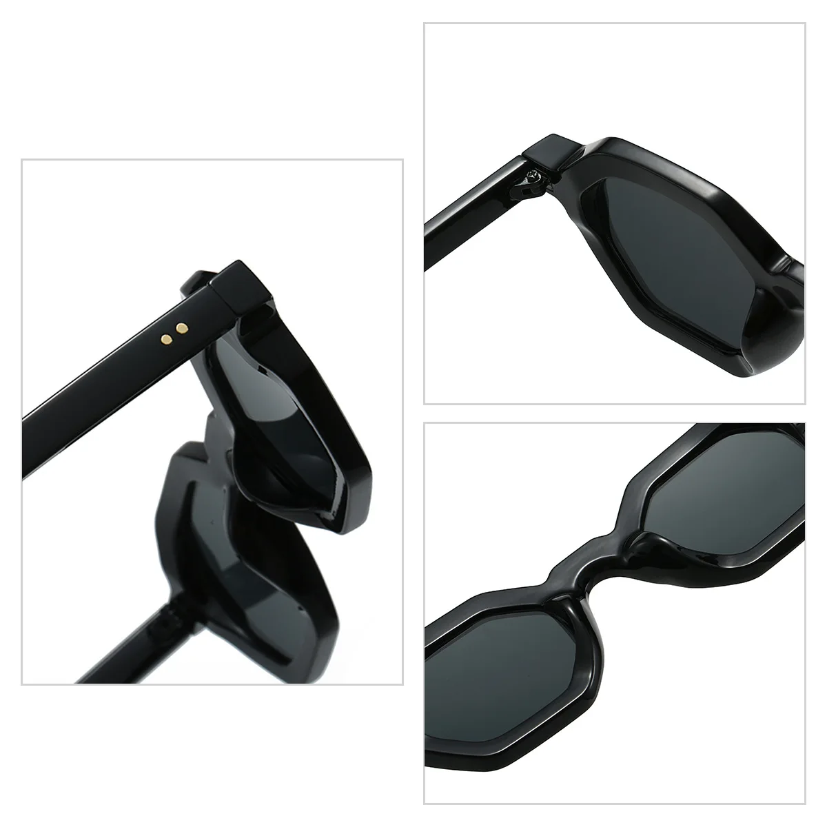Canbe Tortoiseshell Sunglasses Men's and Women's Fashion Street Shooting Polygon Personality Versatile UV400 Sunglasses