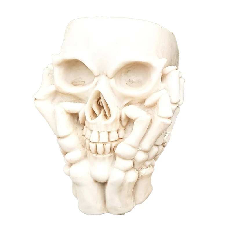 

T02C!-Resin Skulls Flower Pot Unique Plant Pots Skeleton Vase Zombieshaped Planter Pot Home Decor Halloween Decorations