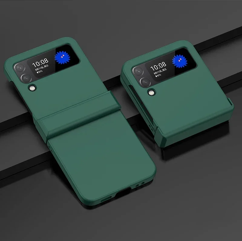 حافظة هاتف لهاتف سامسونج جالاكسي Z فليب 6 5 4 3 5G، سامسونج فليب 6 5 جرام، جالاكسي Z فليب 5 حافظة بمفصلات بلاستيكية بلون الحلوى