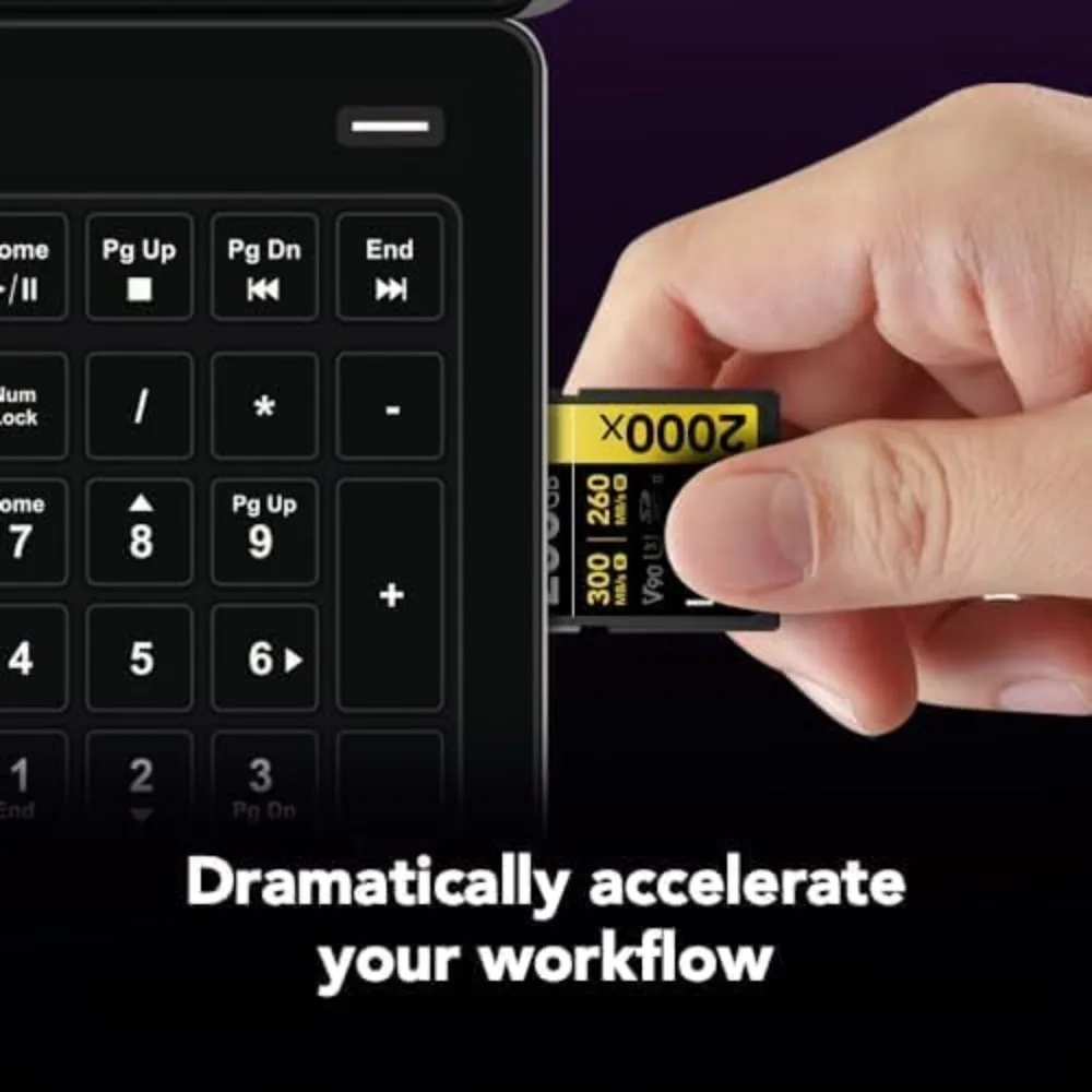 256GB Professional SD Card, UHS-II, C10, U3, V90, HD & 8K, Up to 300MB/s Read Speed, Compatible with DSLR and Video Cameras - view 3