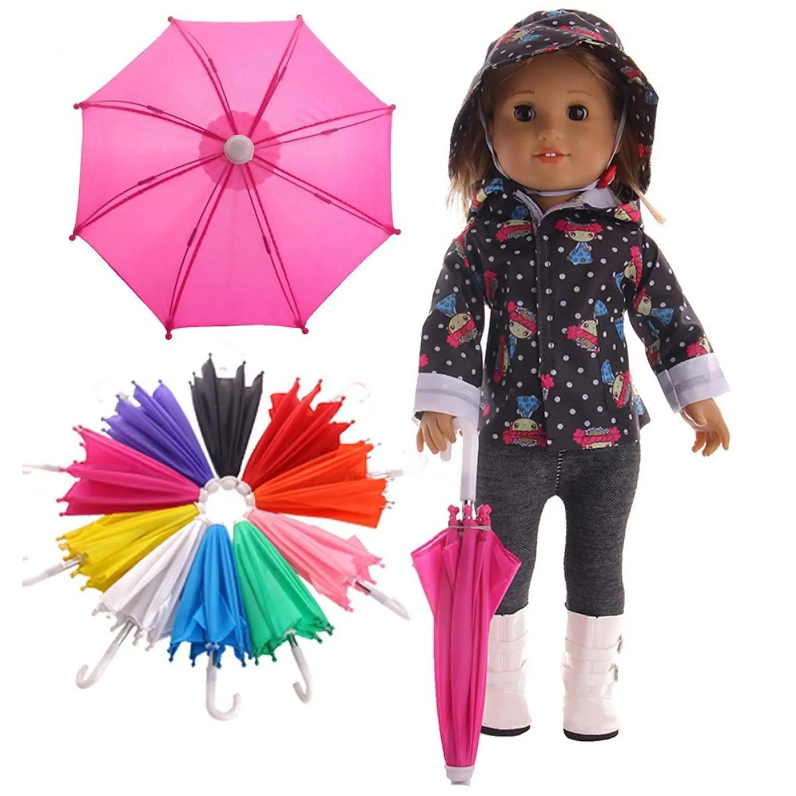 

1:4/6 зонт для кукольного домика, милый миниатюрный зонт, подвесной мини-красочный солнечный дождливый зонт для 18-дюймовых кукол, декор, реквизит для фотосессии