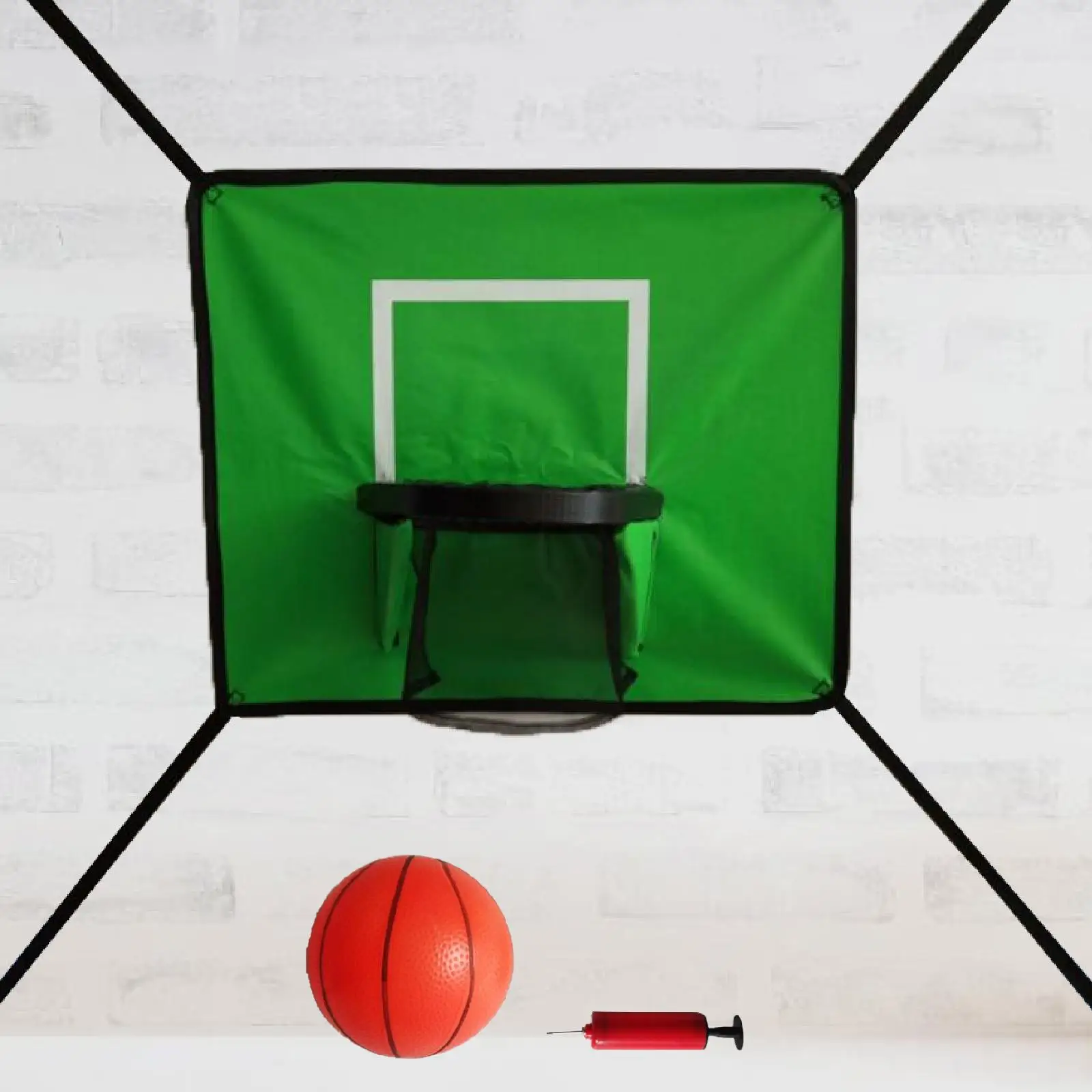 Mini Trampoline Basketball Hoop Lightweight Baseboard Sturdy for Dunking Children Basketball Hoop Basketball Rack Green