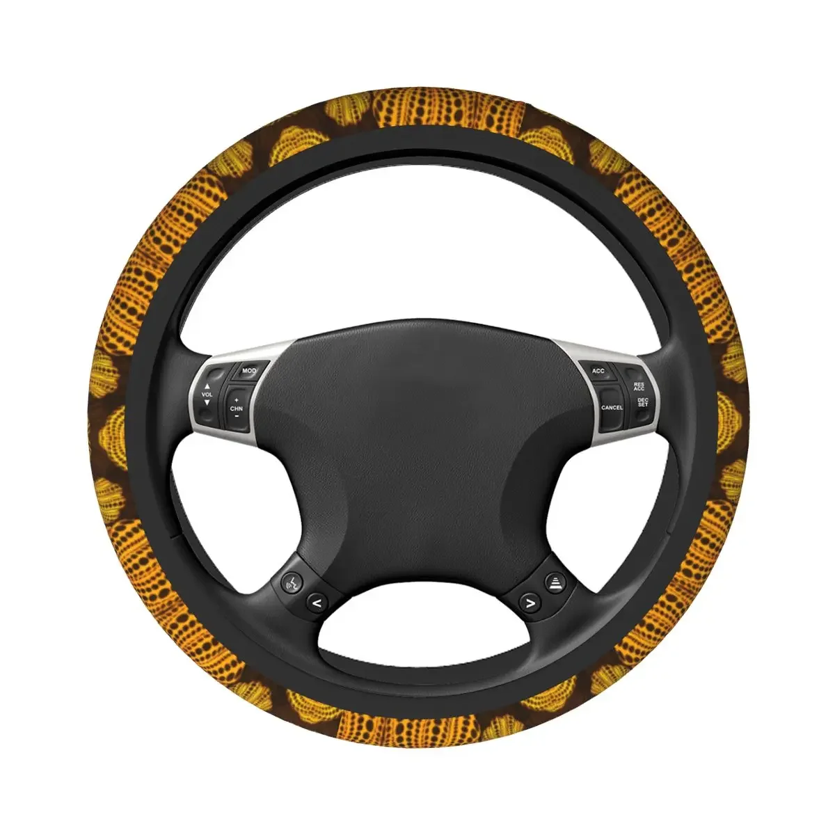 Yayoi Kusama Pumpkin Universal Steering Wheel Cover Fit for SUV Soft Car Steering Wheel Protector 15 Inch Auto Accessories