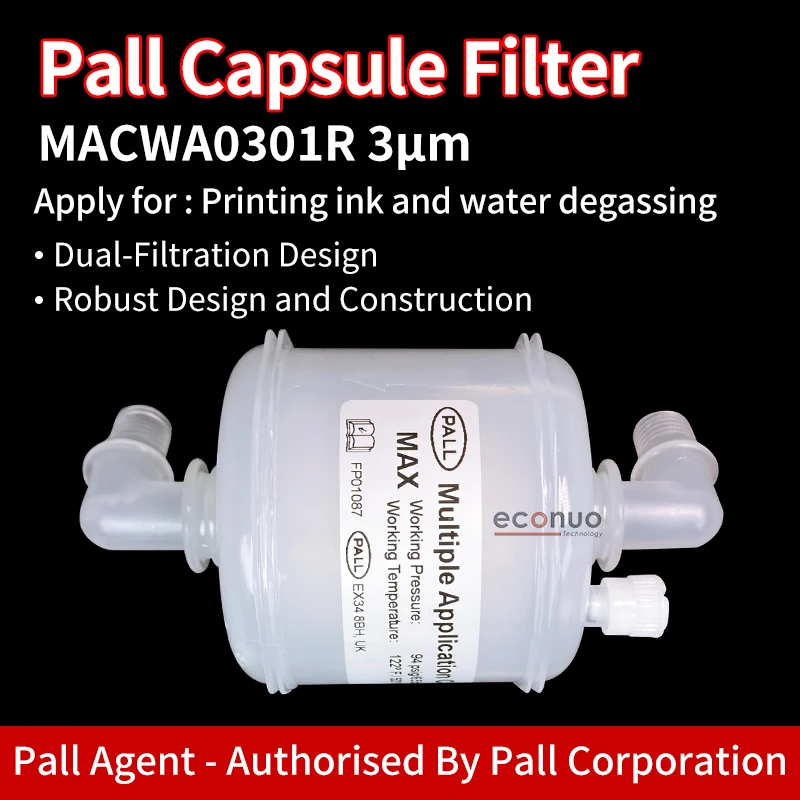 New Arrival Solvent 3um PALL Capsule Ink Filter for Pall Filter MACWA0301R for Liyu Myjet Flora Witcolor Solvent Inkjet Printer