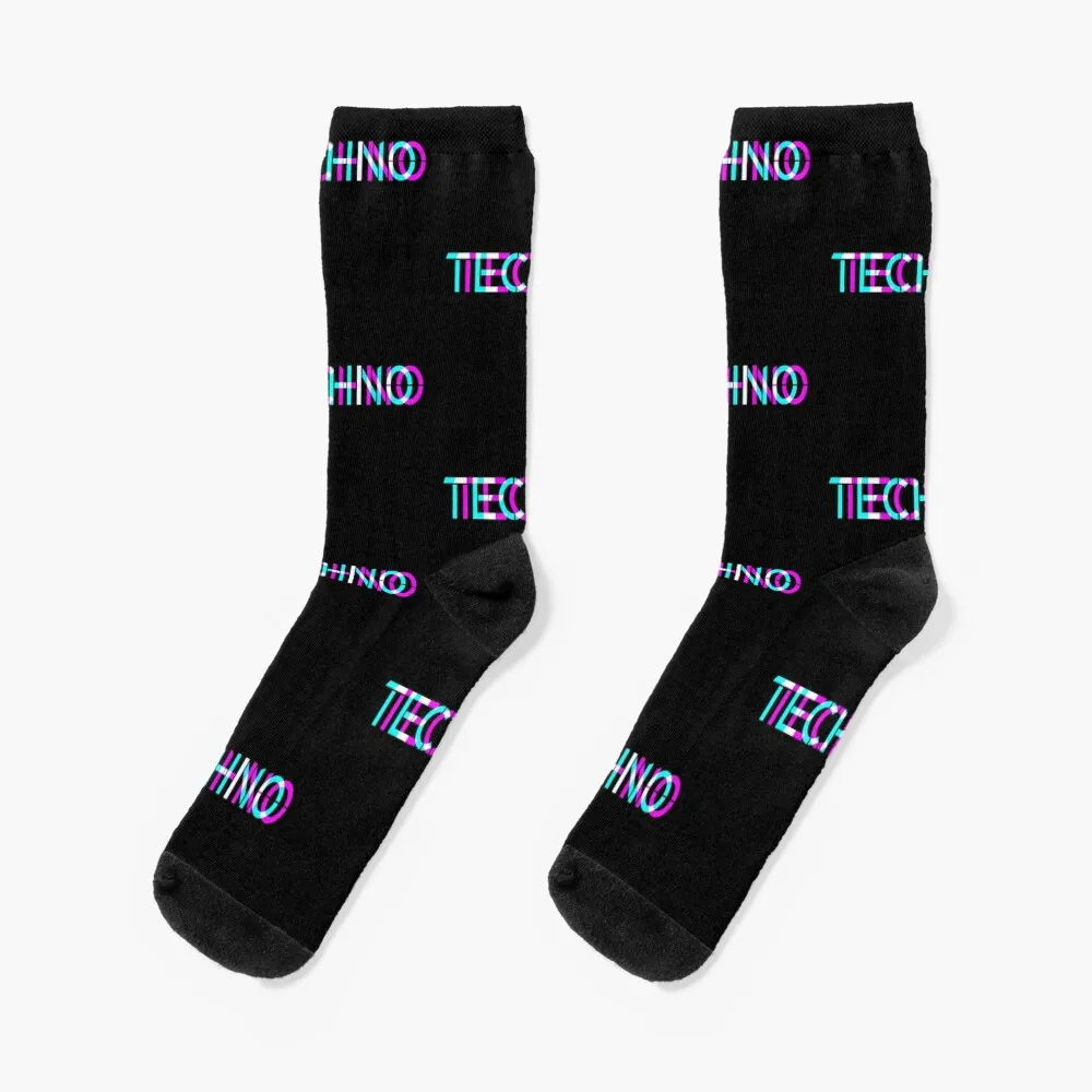 Techno - Techno Music - 3D look Socks Lots Heating sock loose Men's Socks Women's