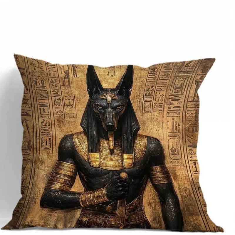 

Древний Египетский Анубис тематическая художественная наволочка подходит для дивана, автомобиля, спальни, декоративная наволочка, наволочка