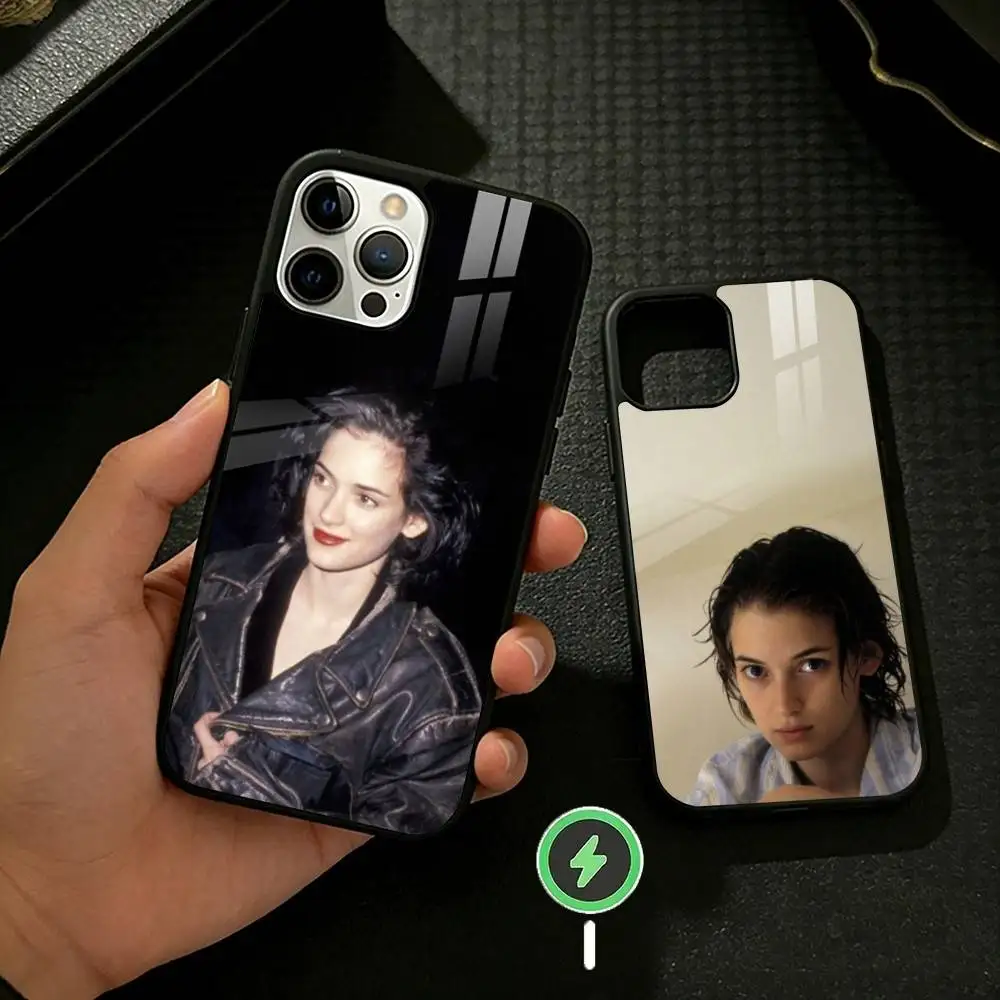 

W-Winona R-Ryder 90s Grunge Phone Case For iPhone 17/16/15/14/13/12/Plus/Pro/Max for Magnetic Wireless Charging