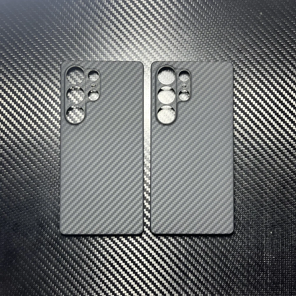Real Carbon Fiber Phone Case for Samsung Galaxy S25/S24/S23 Ultra Case Fine Hole Aramid Carbon Fiber for Galaxy S25 Ultra Cover