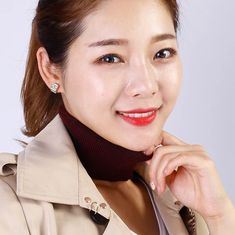 여성용 니트 넥 워머 다기능 넥 게이터 헤드밴드 헤어밴드 야외 하이킹 캐주얼 가을 및 겨울 액세서리