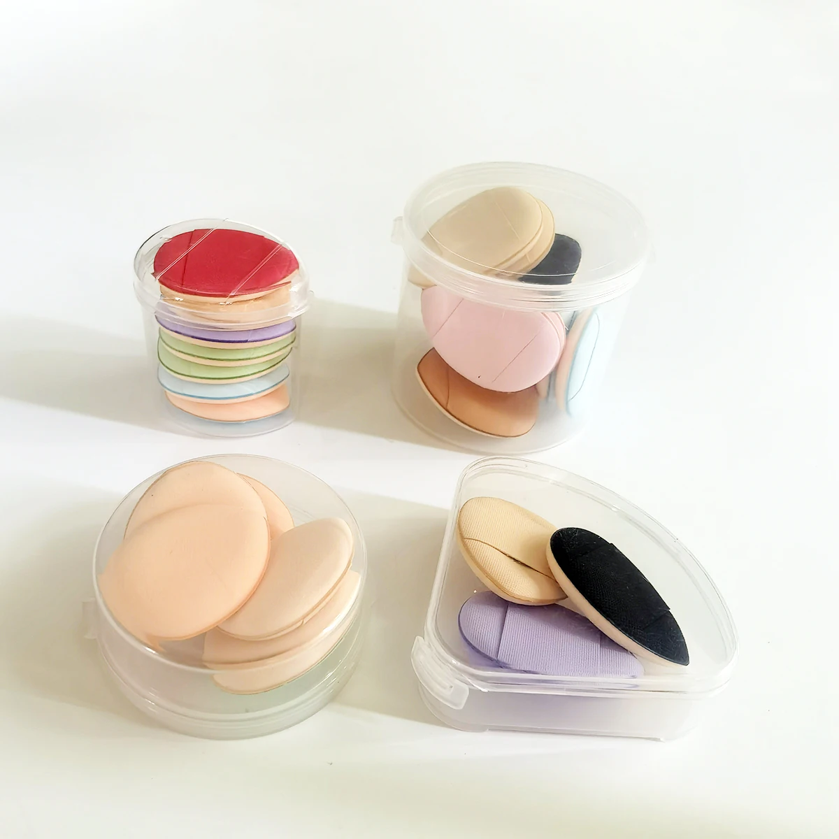 Mini Finger Puff ขนาดเล็ก Air Cushion แป้งฟองน้ําสําหรับคอนซีลเลอร์ใบหน้า Bb ครีมฟองน้ําพัฟแต่งหน้าเครื่องมือเปียกและแห้งแป้งพัฟ