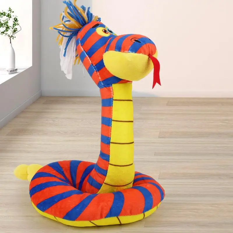 2025 Snake Plush Doll Plush Sound Toy Stuffed Snake Chinese New Year Mascot Doll Table Centerpiece Home Decor For Living Room